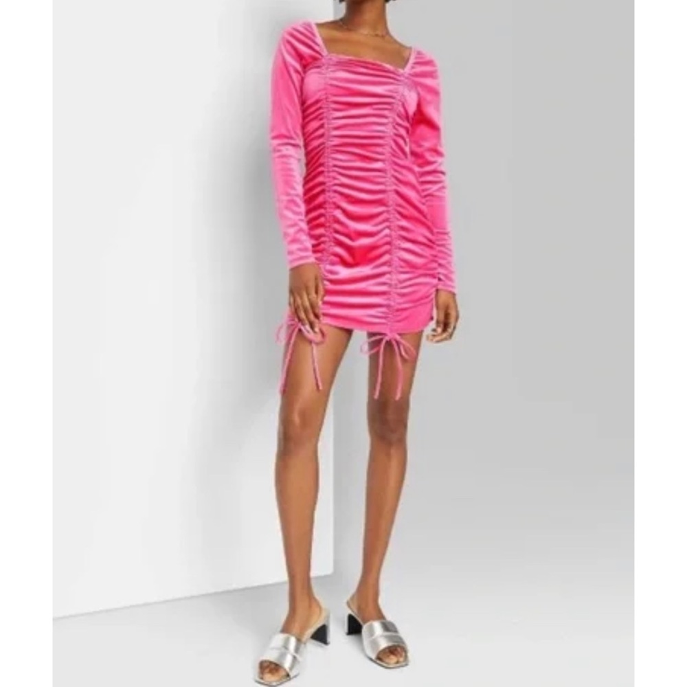 COPY - ☼ Velvet Drawstring Mini Dress